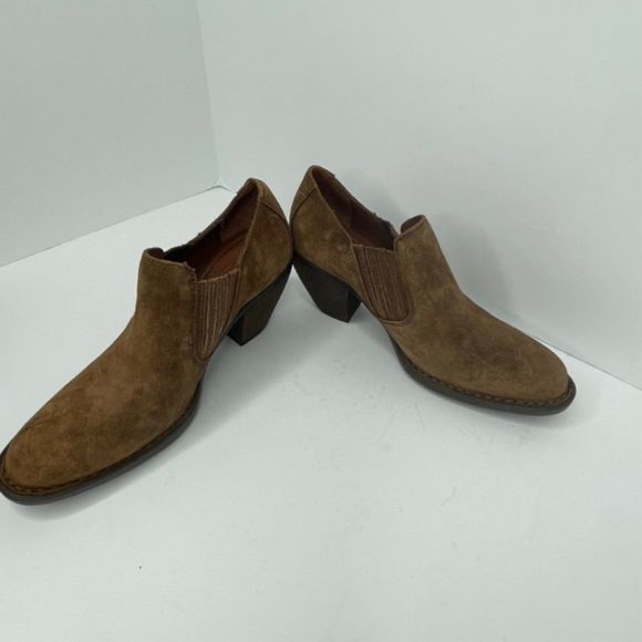 Born Brown Suede Leather Booties - Picture 5 of 8